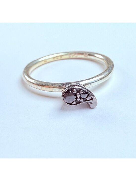 Soren Peter Jensen Jewelry - Soren Peter Jensen Onyx Danish Sterling Silver 925 Scandi Stacking Band Ring